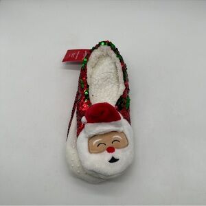 NWT New Wondershop Slipper Socks Womens House Shoes Santa M/L 8-10 Christmas